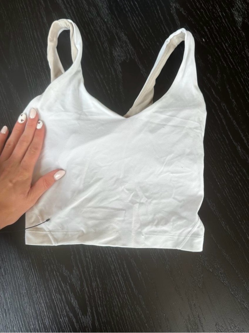 lululemon athletica White Cropped Tank Top